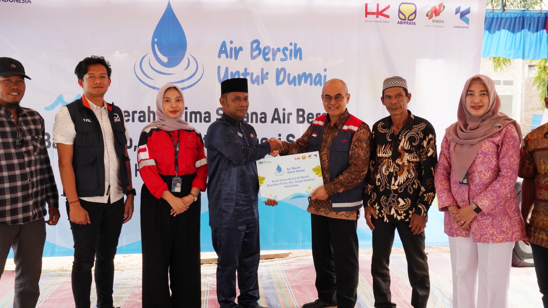 Serah Terima Sarana Air Bersih Desa Batu Terinitip, Kec. Sungai Sembilan, Kota Dumai