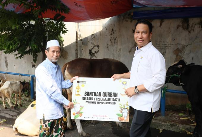 Membangun Lebih dari Infrastruktur, Brantas Abipraya Tebar Keceriaan Iduladha Melalui 210 Hewan Kurban